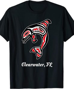 Native American Clearwater Florida Red Orca Killer Whale T-Shirt