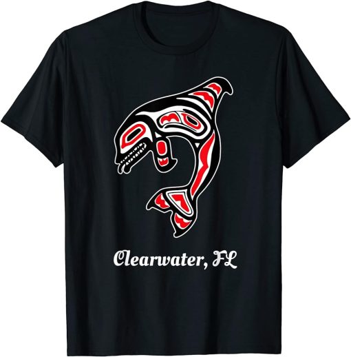 Native American Clearwater Florida Red Orca Killer Whale T-Shirt