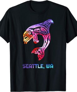 Seattle Washington Native American Indian Orca Killer Whale T-Shirt