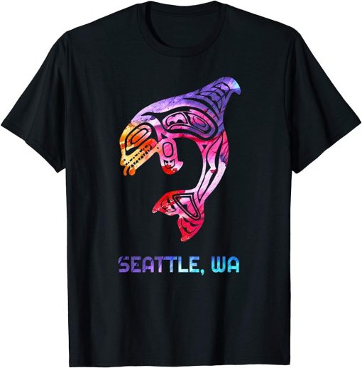 Seattle Washington Native American Indian Orca Killer Whale T-Shirt